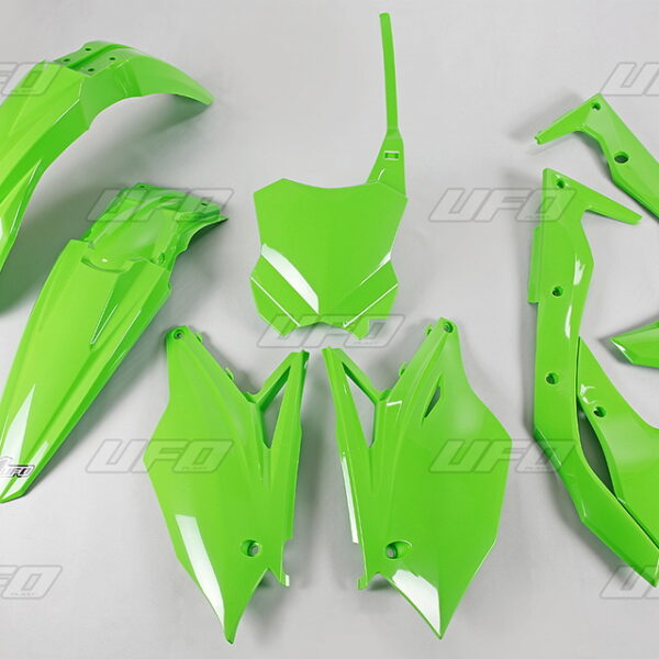 Komplet Plastików Kawasaki KXF 250 ’17 Kolor Zielony (KA224E026) | UFO