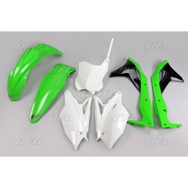 Komplet Plastików Kawasaki KXF 250 ’18-’20 Kolor OEM ’18 (Biały/Zielony) (KA225E999) | UFO