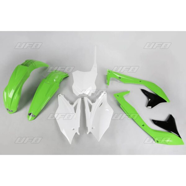 Komplet Plastików Kawasaki KXF 450 ’18 Kolor OEM (Zielony/Biały/Czarny) (KA226E999) | UFO