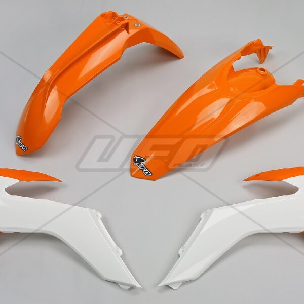Komplet Plastików KTM EXC ’14-’16, Kolor OEM ’15-’16 (Pomarańczowy/Biały) (KT516E999W) | UFO