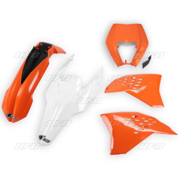 Komplet Plastików KTM EXC/EXC-F ’11 Kolor OEM ’11 (Pomrańczowy/Biały) (KT520E999W) | UFO
