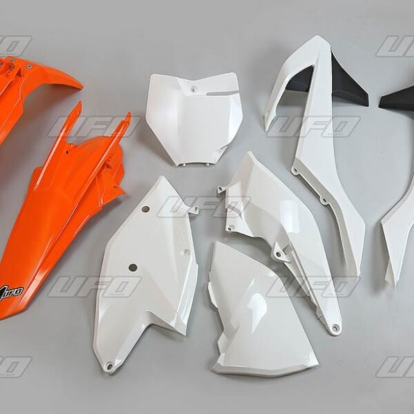 Komplet Plastików KTM SX/SX-F ’16-’18 (Z Wyjątkiem SX 250 ’16), Kolor OEM ’17 (Pomarańczowy/Biały) (KT517E999K) | UFO