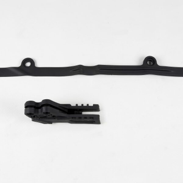 Komplet Ślizg (KA03773) + Prowadnica (KA03772) Łańcucha Kawasaki KXF 250 ’06-’08 Kolor CZARNY | UFO