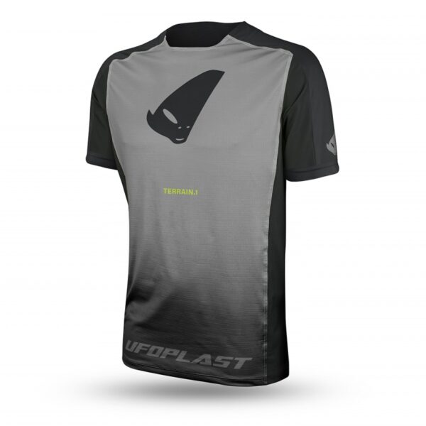 Koszulka Rowerowa MTB / E-Bike Terrain SV1 Jersey Made IN Italy (Krótki Rękaw) Kolor Szary/Czarny Rozmiar M – Kolekcja 2025/2026 | UFO