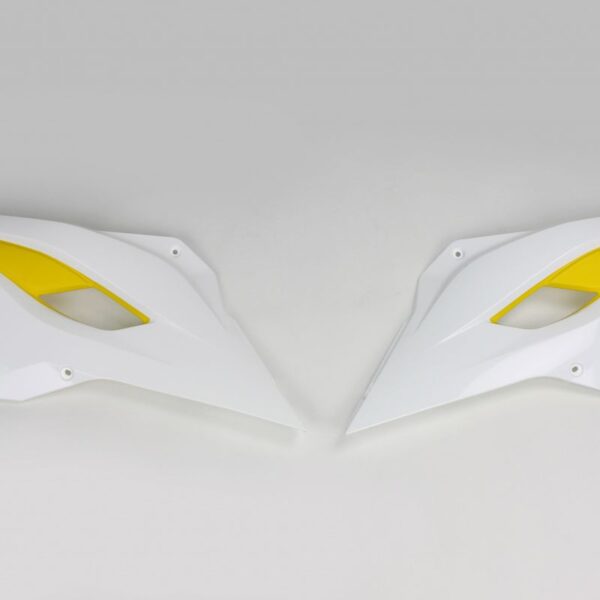 Osłony Chłodnicy Husqvarna TC/TE 125, FC/TX/TE/FE 250, TC/TE/Tx 300, FC/FE 350, FC/FE 450, FE 501 ’14-16, TC 250 ’16, Kolor OEM ’15 (Biały/Żółty) | UFO