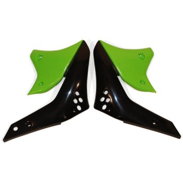 Osłony Chłodnicy Kawasaki KXF 250 ’06-’08, Kolor Czarny/Zielony | UFO