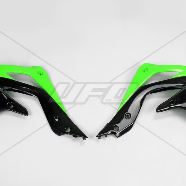 Osłony Chłodnicy Kawasaki KXF 450 ’12-’15 Kolor OEM (Zielony/Czarny) | UFO