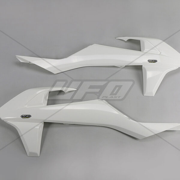 Osłony Chłodnicy KTM SX/SX-F ’16-’18 (Z Wyjątkiem SX 250 ’16), EXC/EXCF TPI ’17-’19, Kolor Biały | UFO