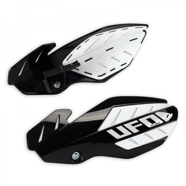 Osłony RĄK (HANDBARY) FLAME Honda CRF 250 ’12-’17, CRF 450 ’12-’16 Kolor Czarny/Biały (Z Mocowaniami) – Zastąpiony PRZEZ PM01652001 + PM01678 | UFO