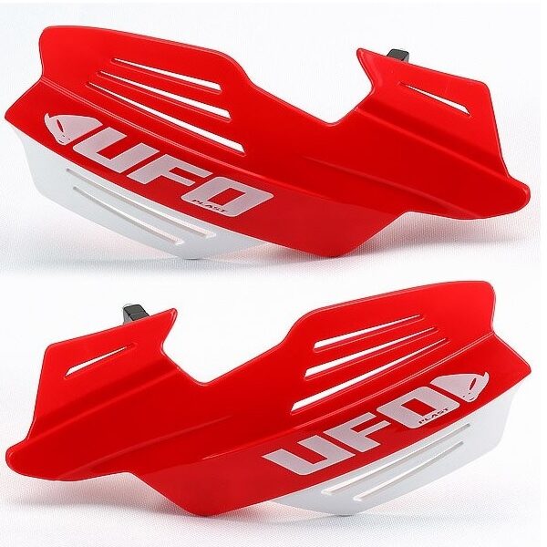 Osłony RĄK (HANDBARY) VULCAN Kolor Czerwony/Biały (Z Mocowaniami) | UFO