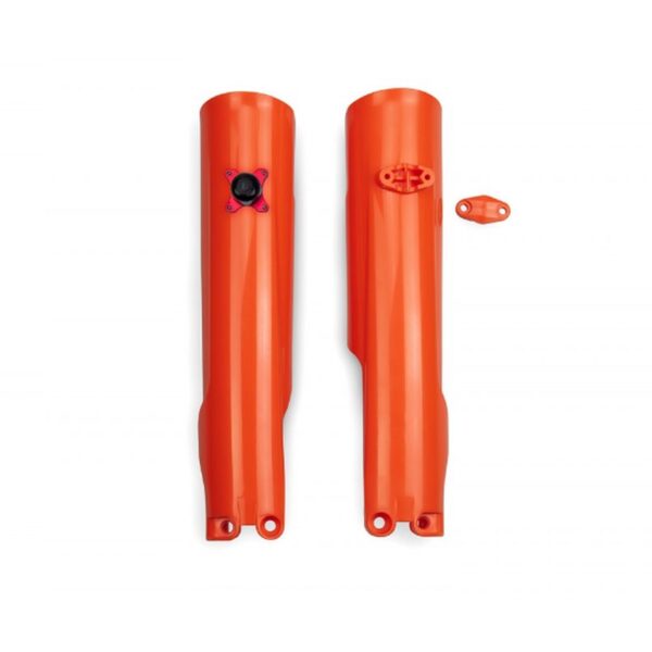 Osłony Teleskopów ( Amortyzatorów ) Przednich z Blokadą KTM SX 125 / 250 / 300 ’23-’25, SXF (SX-F) 250 / 350 / 450 ’23-’25 Kolor Pomarańczowy | UFO