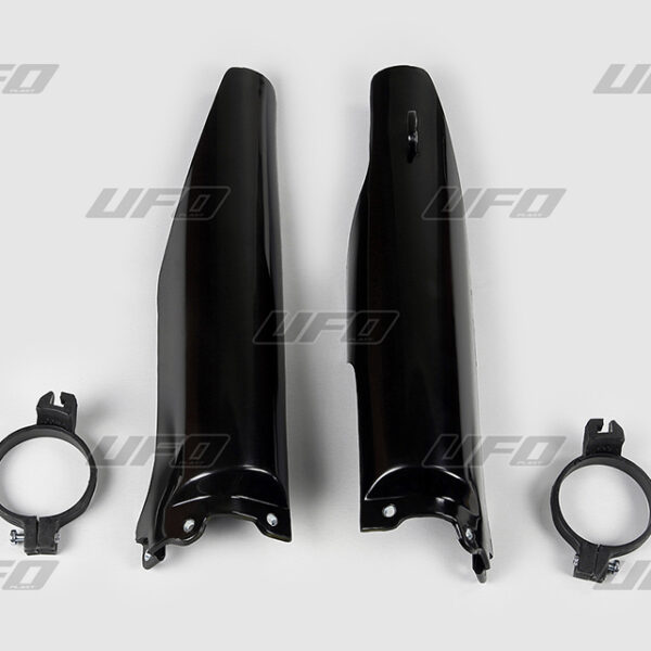 Osłony Teleskopów ( Amortyzatorów ) Przednich Kawasaki KX 125/250 ’04-’08, KXF 250 ’04-’05 Kolor Czarny (z Prowadnicami) – Zastępuje KA0376001, KA03763001 oraz SU03935001 | UFO