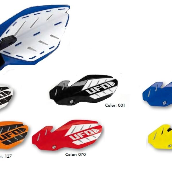 Osłony RĄK (HANDBARY) FLAME Kolor Niebieski/Biały – Potrzebne Mocowanie PM01678001 – Mogą BYĆ Stosowane JAKO LISTKI Zamienne | UFO