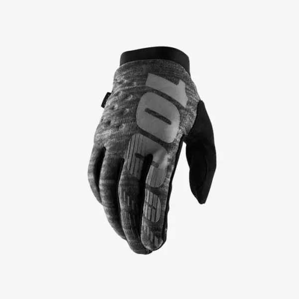 100 PROCENT RĘKAWICE CROSS/ENDURO BRISKER SOFTSHELL KOLOR SZARY/CZARNY ROZMIAR XL | emotoshop24