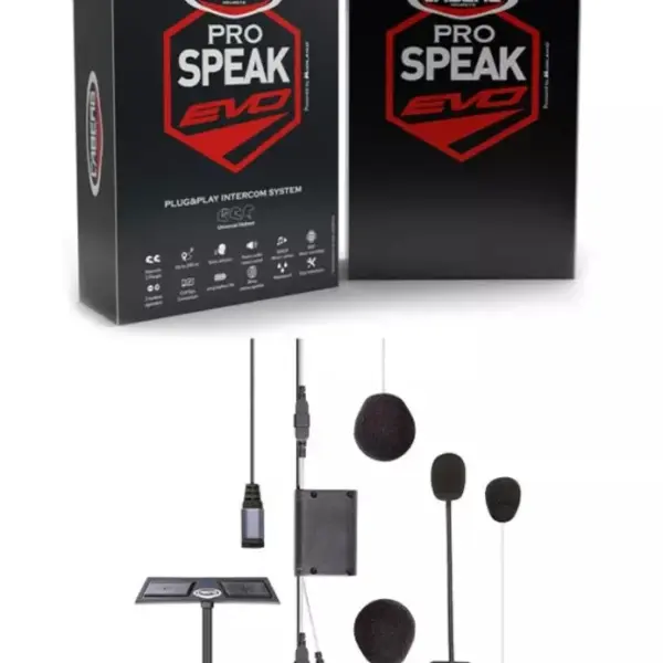 CABERG INTERKOM DO KASKÓW CABERG MODEL PRO SPEAK EVO (PASUJE DO WSZYSTKICH KASKÓW CABERG) ZASIĘG 200M (EL) | emotoshop24