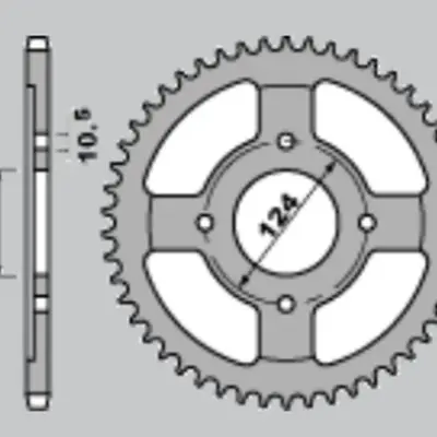 CHT WYPRZEDAŻ ZĘBATKA TYLNA 282 37 HONDA CB550 F 76-80 (282-37) (JTR282.37)