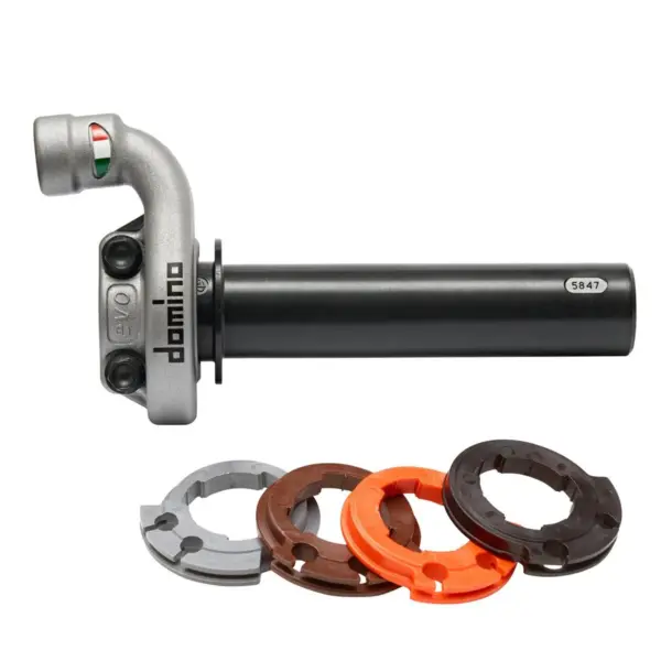 DOMINO ROLGAZ KOMPLETNY OFF ROAD KTM/HUSQVARNA/GASGAS 4T (SREBRNA OBUDOWA) BEZ MANETKI | emotoshop24