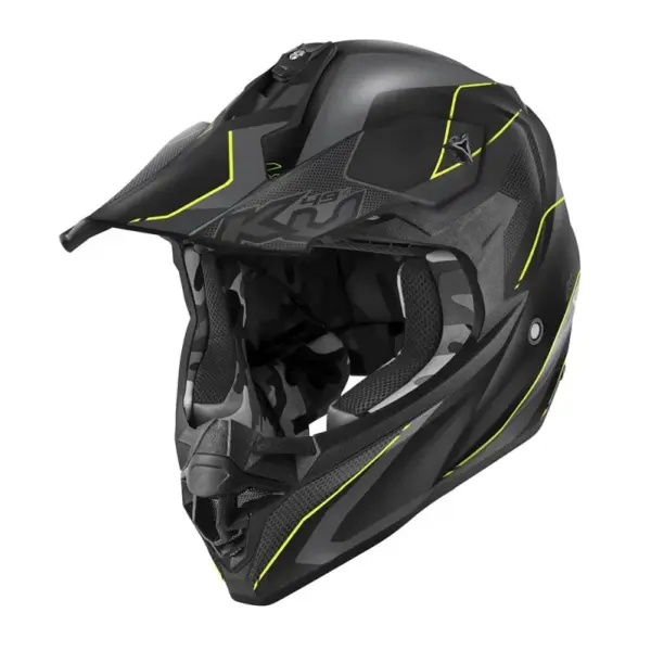 KAPPA KASK KV49 EVO CHASER CROSS KOLOR CZARNY SZARY ŻÓŁTY FLUO MATT ROZMIAR 63 / XXL ( HOMOLOGACJA ECE 22R06 ) | emotoshop24