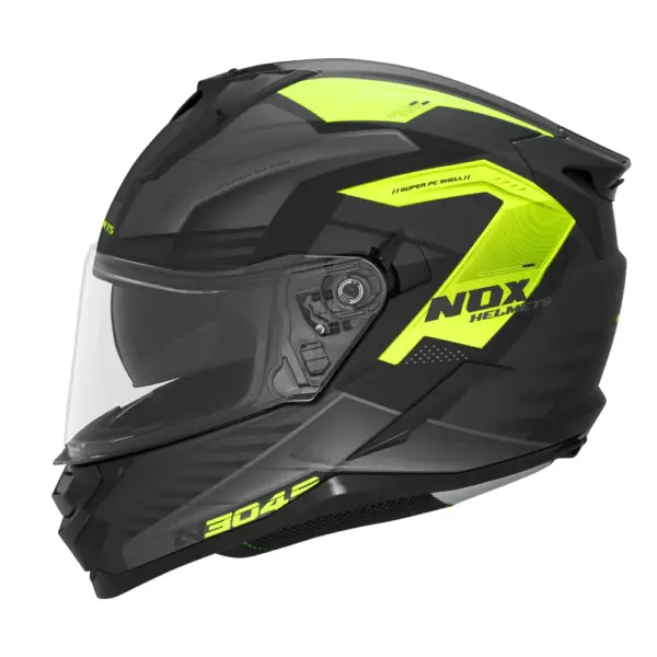 NOX PROMOCJA KASK INTEGRALNY (FULL FACE) Z BLENDĄ N304S CARVER KOLOR CZARNY/ŻÓŁTY FLUO MAT ROZMIAR XXL | emotoshop24