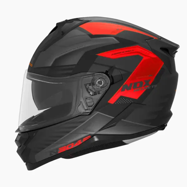 NOX PROMOCJA KASK INTEGRALNY (FULL FACE) Z BLENDĄ N304S CARVER KOLOR CZARNY/CZERWONY MAT ROZMIAR S | emotoshop24