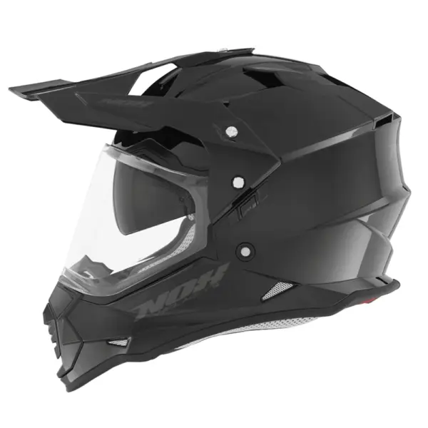 NOX KASK OFFROAD / TRAIL DUOSPORT (DUAL) N312 SOLID Z SZYBKĄ I BLENDĄ KOLOR CZARNY POŁYSK ROZMIAR S | emotoshop24