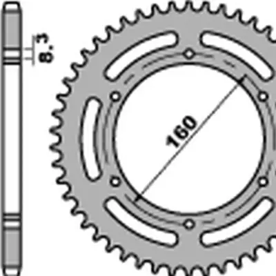 PBR ZĘBATKA TYLNA 3552 39 C45 BMW G310 R '16-'19 (JTR5.39) (ŁAŃC. 520) (STD.-1) (MADE IN ITALY)