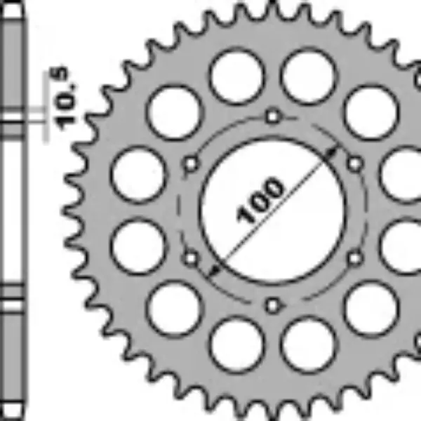 PBR WYPRZEDAZ ZĘBATKA TYLNA 816 43 C45 SUZUKI GSX 400F 81-86, GSX 750 E 83-89, GSXR 750 90-91, RF 900 94-00 (ŁAŃC. 530) (MADE IN ITALY) | emotoshop24