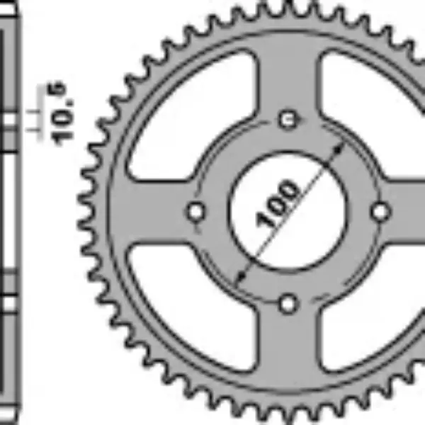 PBR WYPRZEDAZ ZĘBATKA TYLNA 817 46 9C45 SUZUKI GSX 600 F 86-88 (ŁAŃC. 530) (MADE IN ITALY) | emotoshop24