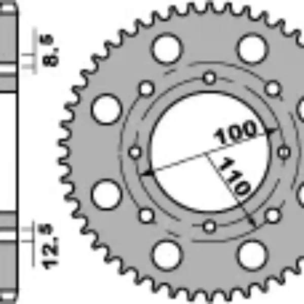 PBR ZĘBATKA TYLNA 819 41 C45 SUZUKI GN 250 82-99, GZ 250 99-11 (JTR819/2.41) (ŁAŃC. 520) (MADE IN ITALY) | emotoshop24