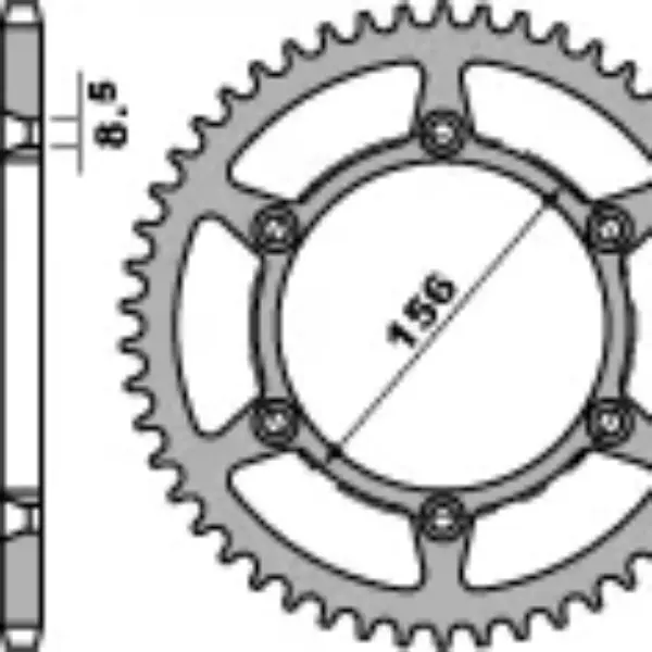 PBR ZĘBATKA TYLNA 820 45 C45 SUZUKI/ HUSQVARNA (ŁAŃC. 520) (MADE IN ITALY) | emotoshop24