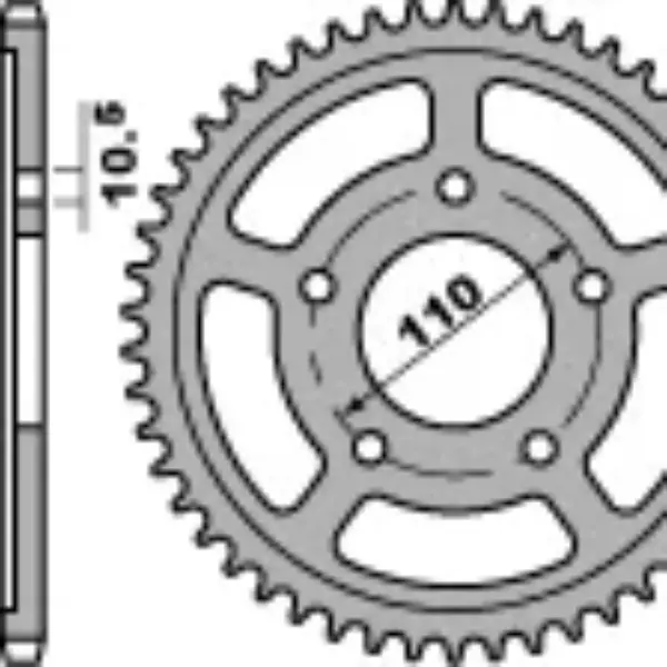 PBR ZĘBATKA TYLNA 824 43 C45 SUZKI RF 600 (93-95) (ŁAŃC. 530) (MADE IN ITALY) | emotoshop24