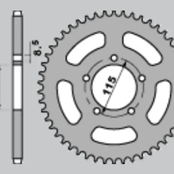 PBR PROMOCJA ZĘBATKA TYLNA 893 60 C45 KTM SX 60/65 (ŁAŃC.420) (JTR894.60) (MADE IN ITALY) | emotoshop24