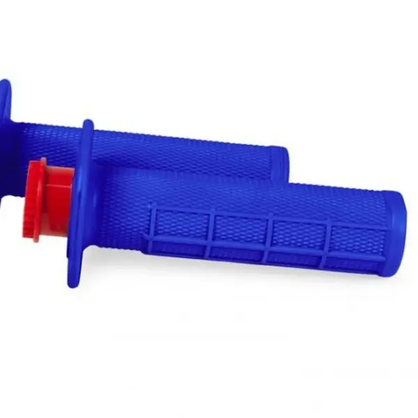 RACETECH (RTECH) MANETKI R20 LOCK-ON (22+25MM) KOLOR NIEBIESKI (HALF WAFFLE) + 8 ADAPTERÓW ROLGAZU | emotoshop24