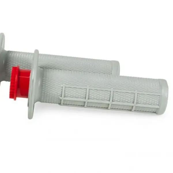 RACETECH (RTECH) MANETKI R20 LOCK-ON (22+25MM) KOLOR SZARY (HALF WAFFLE) + 8 ADAPTERÓW ROLGAZU | emotoshop24
