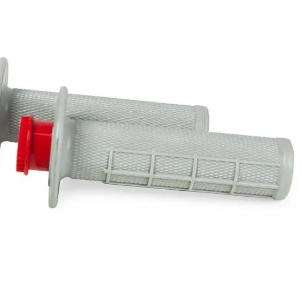 RACETECH (RTECH) MANETKI R20 LOCK-ON (22+25MM) KOLOR SZARY (HALF WAFFLE) + 3 ADAPTERY ROLGAZU DO MOTOCYKLI BETA | emotoshop24