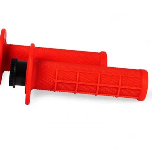 RACETECH (RTECH) MANETKI R20 LOCK-ON (22+25MM) KOLOR CZERWONY NEON (HALF WAFFLE) + 8 ADAPTERÓW ROLGAZU | emotoshop24
