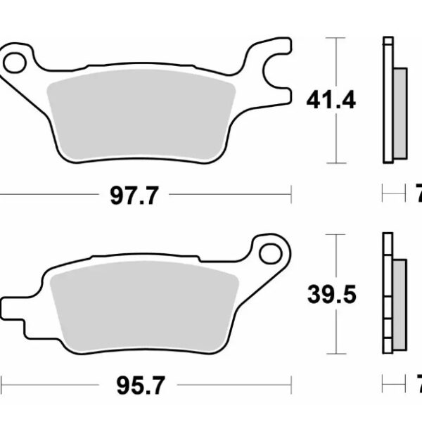 SBS KLOCKI HAMULCOWE KH… STREET STANDART CERAMIC PASUJE DO: YAMAHA CYGNUS RAY-ZR 125 ’23-’25 , PRZÓD