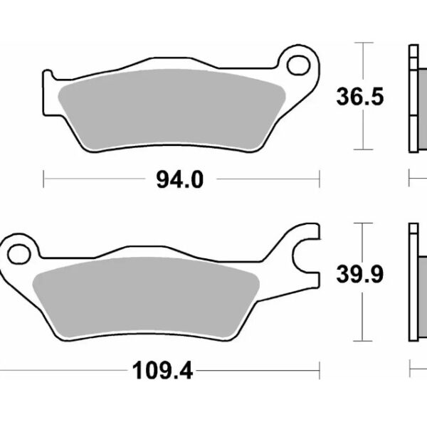 SBS KLOCKI HAMULCOWE KH715 STREET PERFORMANCE (EXCEL) SINTER KOLOR ZŁOTY PASUJE DO: SUZUKI GSX-S 125 18-25, GSXR 125 R 18-24, GSXR 150 R 16-18, HONDA CBF 125 STUNER 06-19, CBF 150 UNICORN 06-, PRZÓD