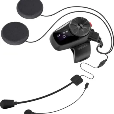 SENA INTERKOM MOTOCYKLOWY 5S BLUETOOTH 5 DO 700M Z WYŚWIETLACZEM LCD, GŁOŚNIKAMI HD SPEAKERS I UNIWERSALNYM ZESTAWEM MIKROFONÓW ( BEZ RADIA ) ( 1 ZESTAW ) (EL) - ZASTEPUJE 5S-02