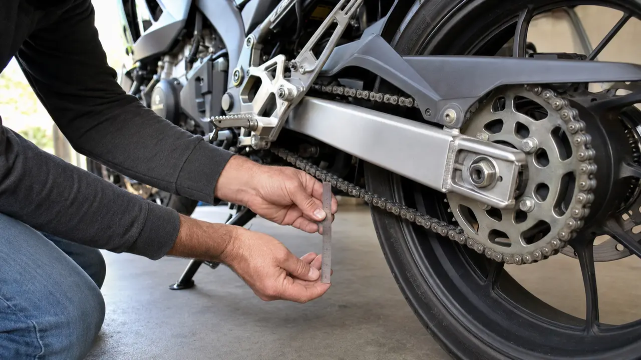 Luz łańcucha motocyklowego – jak go sprawdzić i ustawić?