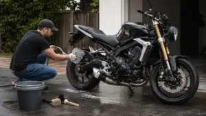 Jak umyć motocykl bez szkody dla łożysk, napędu i elektryki?