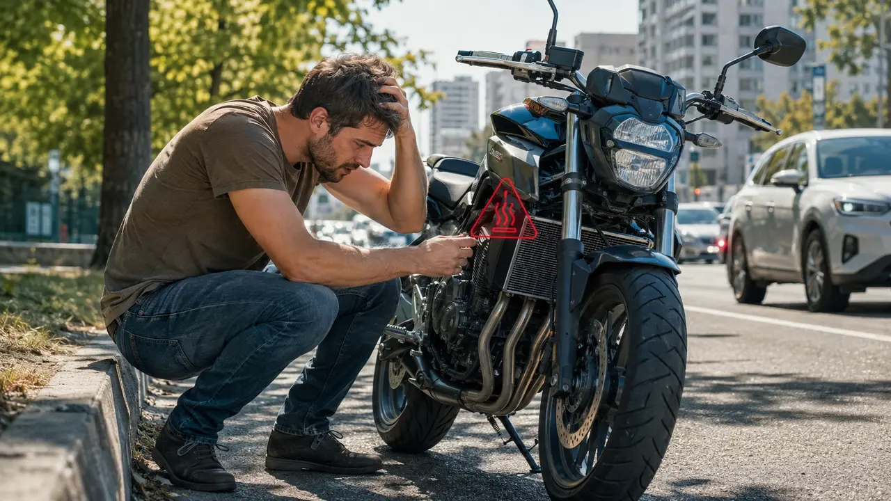 Motocykl przegrzewa się w korku – co sprawdzić?